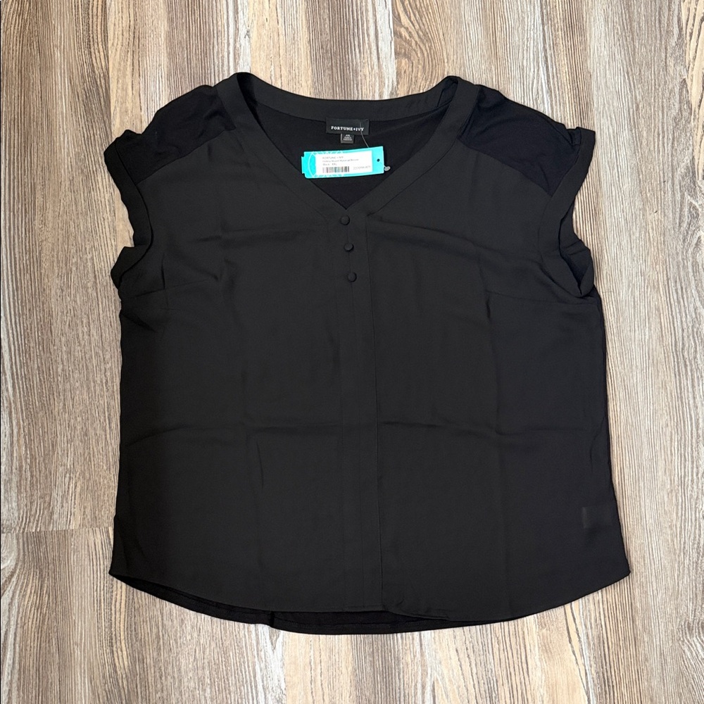 Fortune + Ivy Black Blouse
